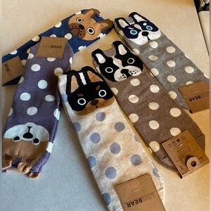 Five (5) pairs of LiveBear Dog Socks